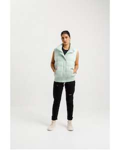 Rose Road Dawn Puffer Vest - Seafoam