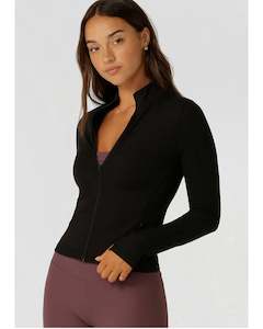 Lorna Jane All Star Active Rib Zip Through Jacket - Black