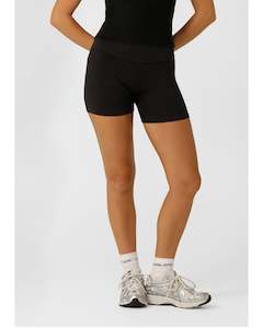 Lorna Jane Never Better Seamless Bike Shorts - Washed Black