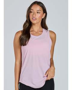 Abi and Joseph Walk on by Mesh Back Tank - Peony