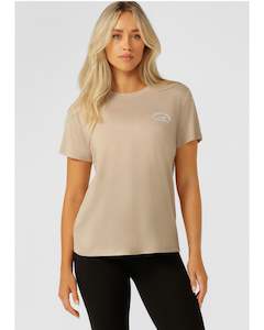 Clothing: Lorna Jane Lotus T Shirt - Oxford Tan