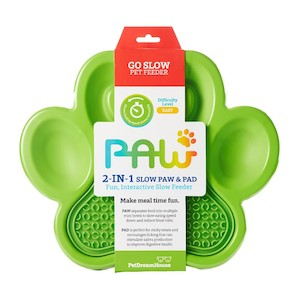 Pet: Paw 2-IN-1 Slow Feeder & Lick Pad Green