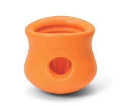 West Paw Zogoflex Toppl Dog Treat Toy Tangerine