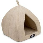 Pet: Cat Bed Its Bed Time Igloo Corduroy Beige