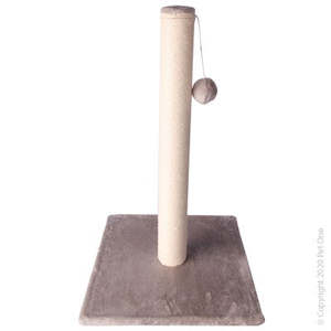 Cat Scratcher Pole Pet One Dark Grey with Mouse Toy