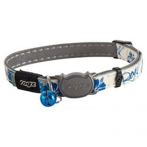 Rogz Cat Collar Glowcat Floral Blue