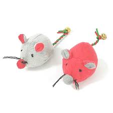 Pet: Pounce n Play Mouse with Bell on Tail 2pk Cat Toy