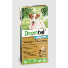 Pet: Drontal Dog Allwormer 10kg 2pk