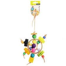 Pet: Avi One Paper Rings with Beads Bird Toy