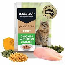 Pet: Black Hawk Chicken, Pea & Broth Wet Cat Food 85g