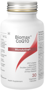 Health supplement: Biomax CoQ10 280mg 30VC