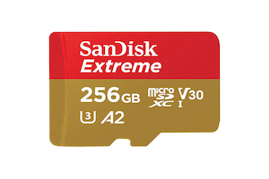 SanDisk Extreme 256GB Micro SD Card with Adapter