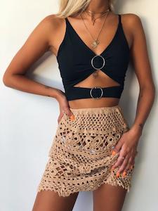 Clothing: Coastline Skirt in tan