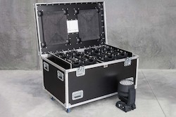 Wooden furniture: 12EIGHT CASE WITH CHAUVET ROGUE R2X WASH INSERT