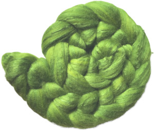 Apples Green - Fine Merino and Silk Sliver