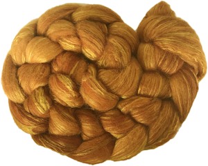 Toffee - Fine Merino and Silk Sliver