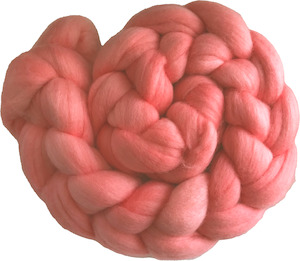 Coral Pink - Fine Merino Sliver