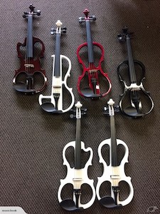 Music Instruments - Fiddle Violin Guitar: Electric Violin Package with Hard case,Earphone. - Fiddle Violin Guitar