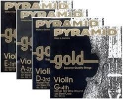 Pyramid Gold Violin Strings Made in German Set - Fiddle Violin Guitar