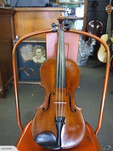 String instruments - Fiddle Violin Guitar: Antique old 4/4 French Stradivarius Violin, c. 1840-1880 - Fiddle Violin Guitar