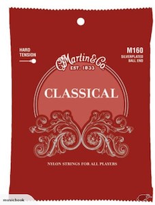 Martin M160 Silverplated Ball-End High Tension Nylon Classic Guitar Strings(set)…