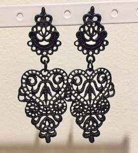 Black Bohemian Earrings