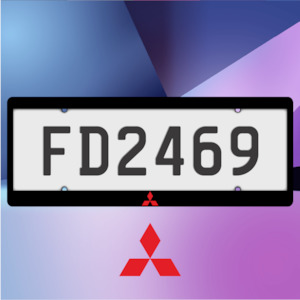 Mitsubishi Emblem Plate Frames