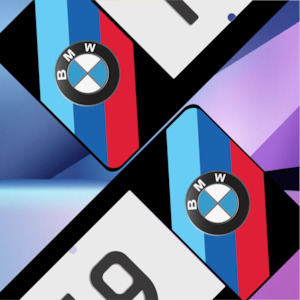 BMW Stripes Winged Plate Frames