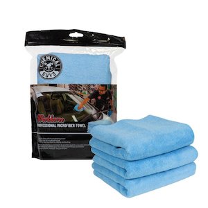 Workhorse Blue Professional Grade Microfiber Towel 16"X16" (Windows) (3 Pack)