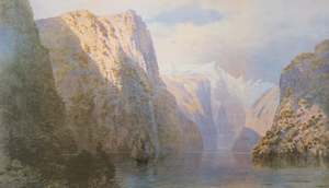 Internet only: "Mt. Sheerdown from Milford Sound", 1883 - John Gully