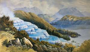 "The White Terraces, Lake Rotomahana" - John Barr Clarke Hoyte