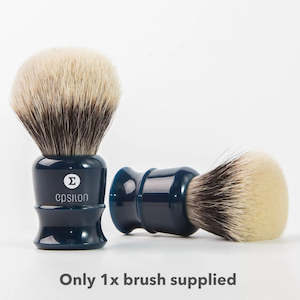 Epsilon Two Band Badger Shaving Brush (26mm Knot / Blue Handle)