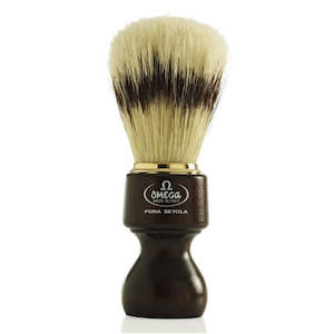 Omega Boar Shaving Brush with Wooden Handle