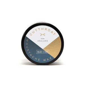 Cutthroad New Zealand: Cutthroat Black Cedar Moustache Wax 20g