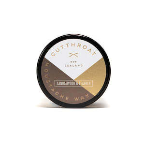 Cutthroat Sandalwood & Leather Moustache Wax 20g