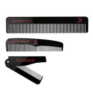 Bossman Brands: Bossman Set of 3 Acetate Beard, Mustache, Hair Combs