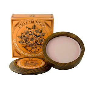 Geo. F. Trumper Almond Hard Shaving Soap 80g Wooden Bowl