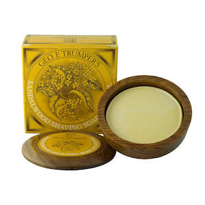 Geo. F. Trumper Sandalwood Hard Shaving Soap 80g Wooden Bowl