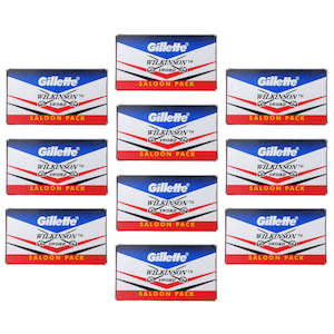 Gillette Wilkinson Sword Double Edge Razor Blades - 10 packs of 10 blades (100)