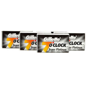 50x 7 o'clock Super Platinum (Black) Blades