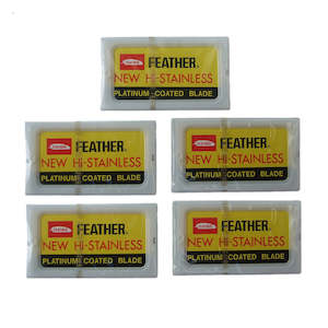 50x Feather Hi-Stainless Platinum DE Razor Blades