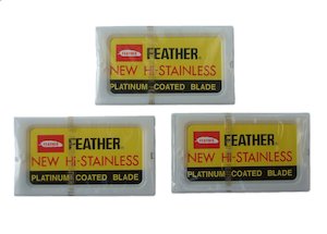 Bulk De Razor Blades: Feather Hi-Stainless Platinum, 30x Blades