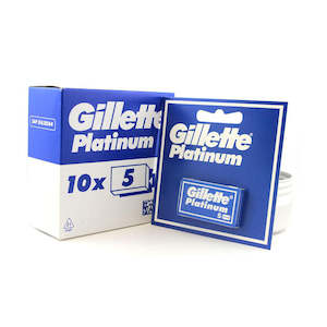 50x Gillette Platinum Razor Blades (blue pack)