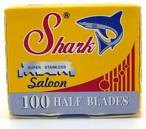 100x Shark Saloon single edge Razor Blades