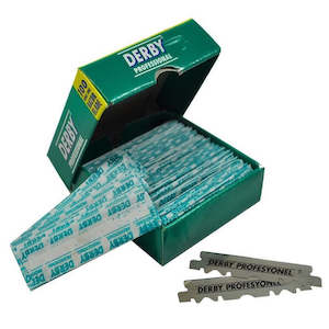 100x Derby Saloon single edge Razor Blades