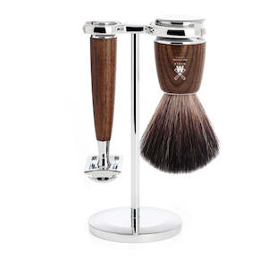 Mühle RYTMO 3 part Shaving set with Fibre Brush (Steamed Ash)