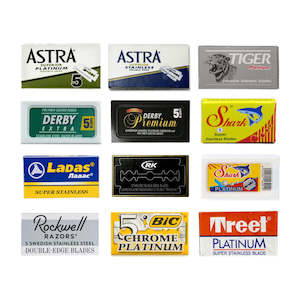 Sampler Pack of 65x DE Razor Blades