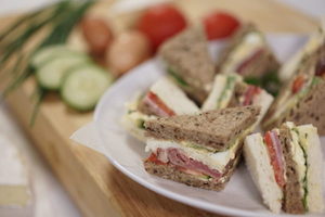 Triple decker club sandwiches