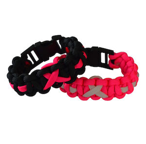 Breast Cancer Paracord Bracelet “Thin Pink Line” - Fire-Med Solutions