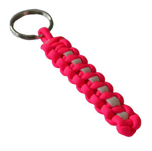 Breast Cancer Paracord Keychain “Thin Pink Line” - Fire-Med Solutions